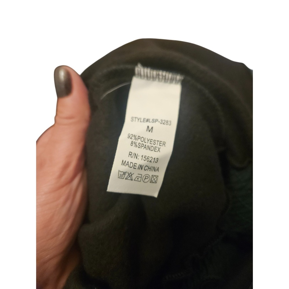 Love Sense Green Striped Hooded Jumpsuit Wide Leg Athleisure Lounge M - Picture 7 of 8